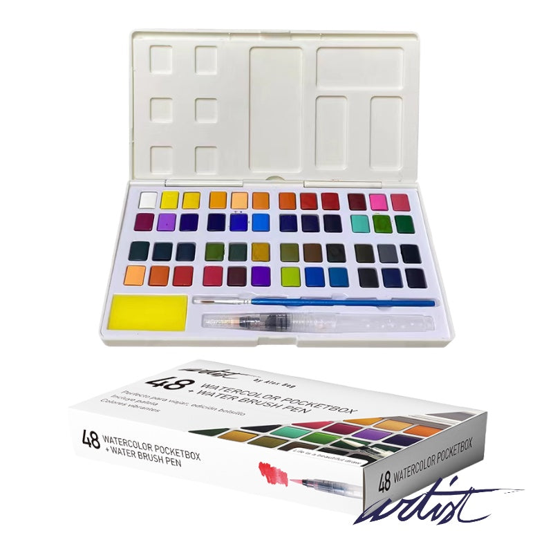 AQUARELL-TASCHENBOX 48 FARBEN