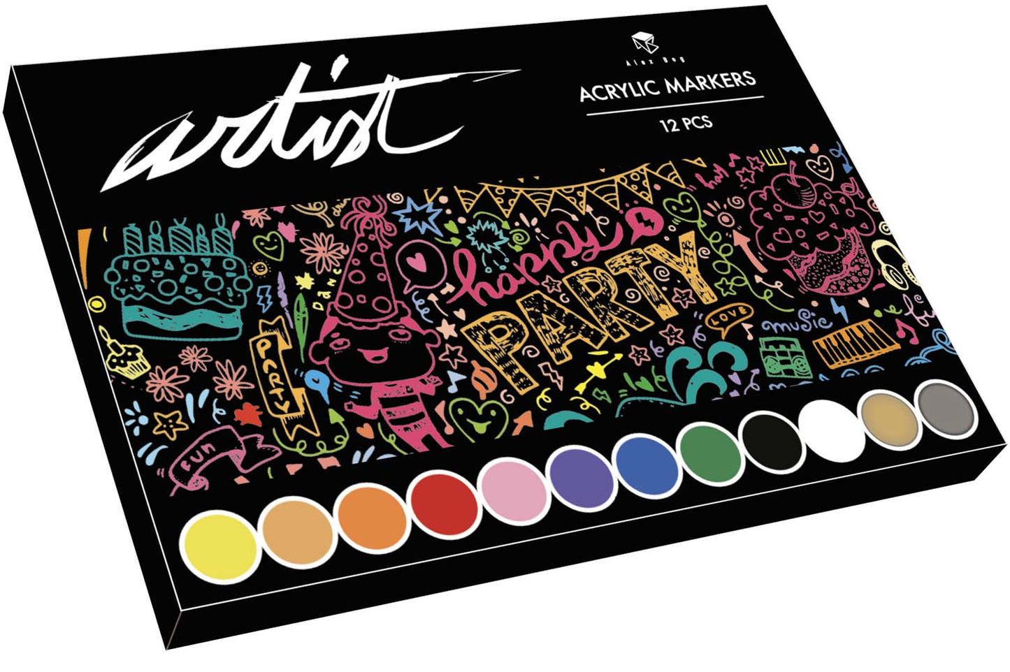 ARTIST RANGE ACRYLIC CASE 12 COLORS