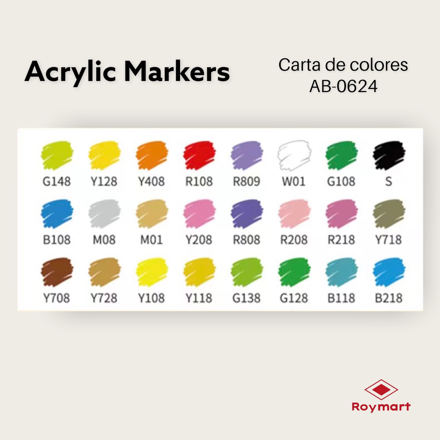 ACRYLIC CASE ARTIST RANGE 24 COLORS