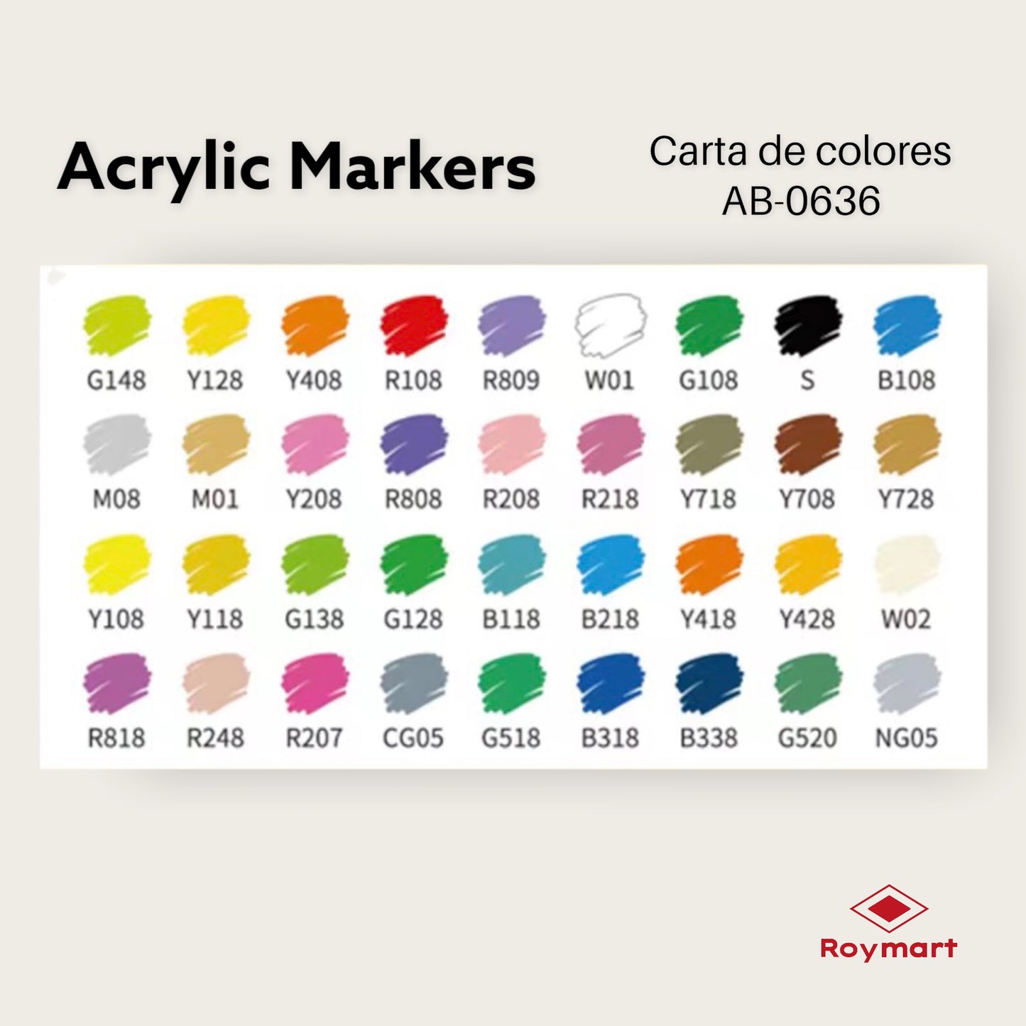 ACRYLIC CASE ARTIST RANGE 36 COLORS