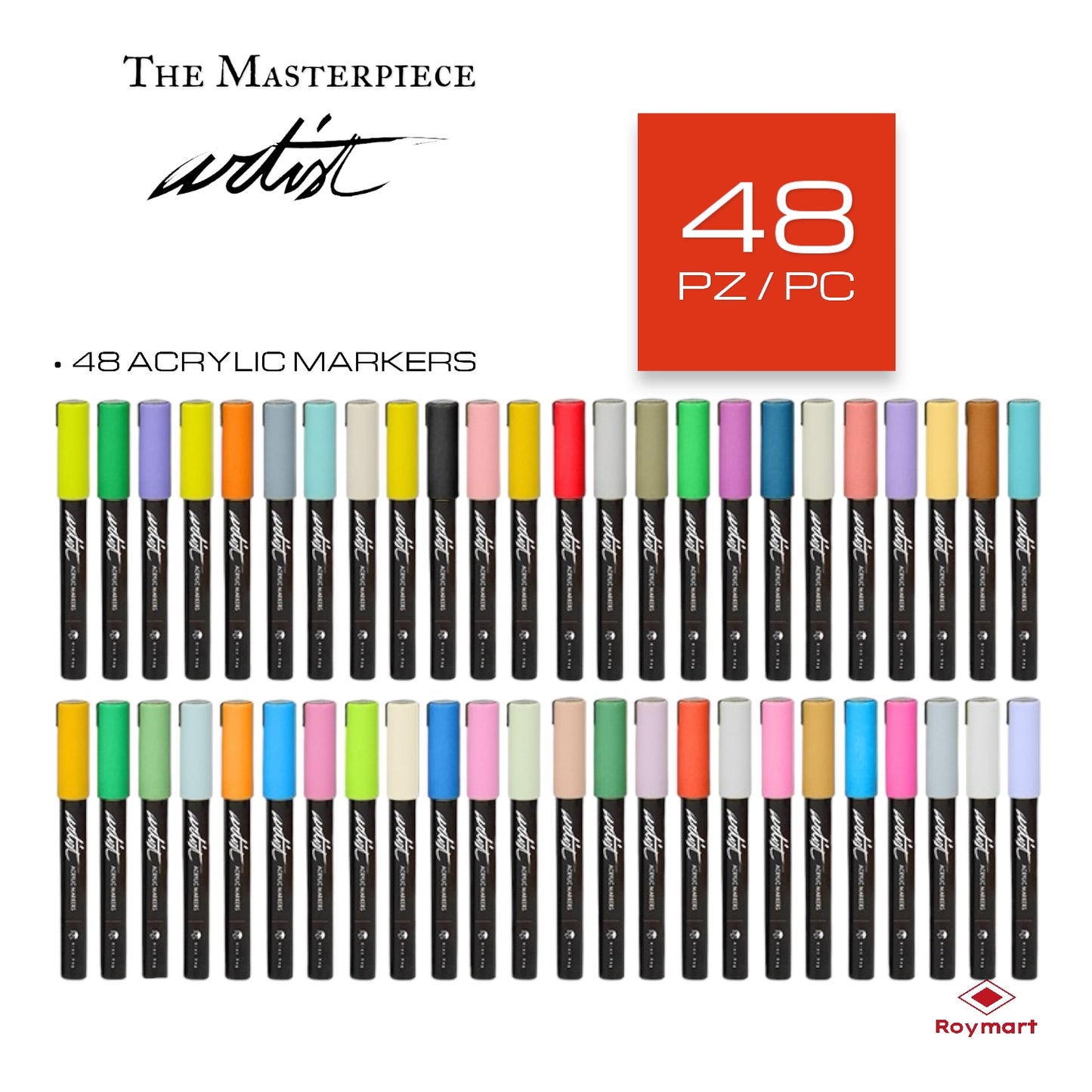 MALETÍN ROTULADORES ACRÍLICOS GAMA ARTIST 48 COLORES
