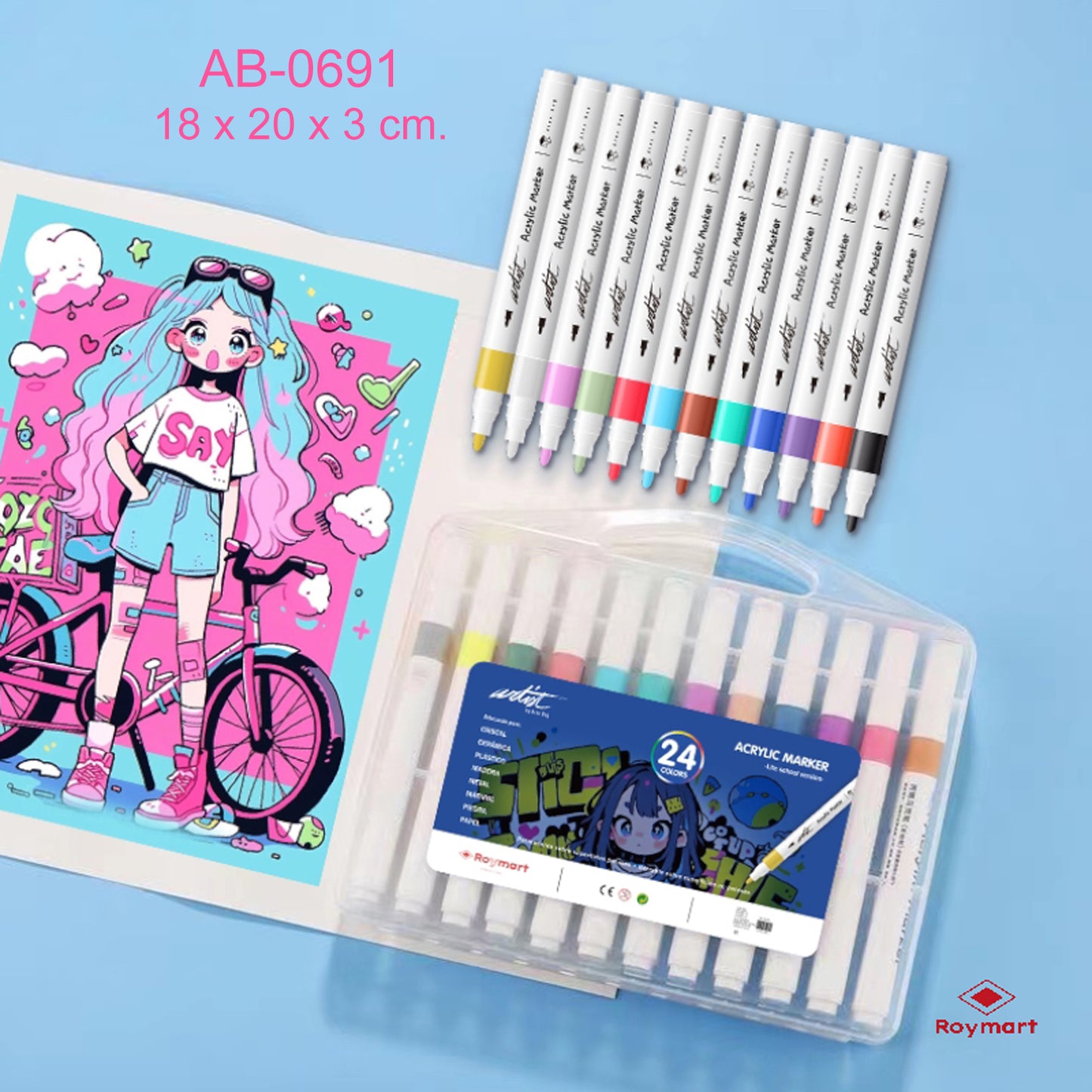 ACRYLIC CASE PRIME 24 COLORS