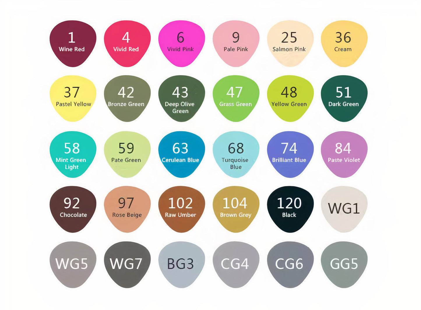 PROFESSIONAL MARKERS ARTIST RANGE 30 COLORS
