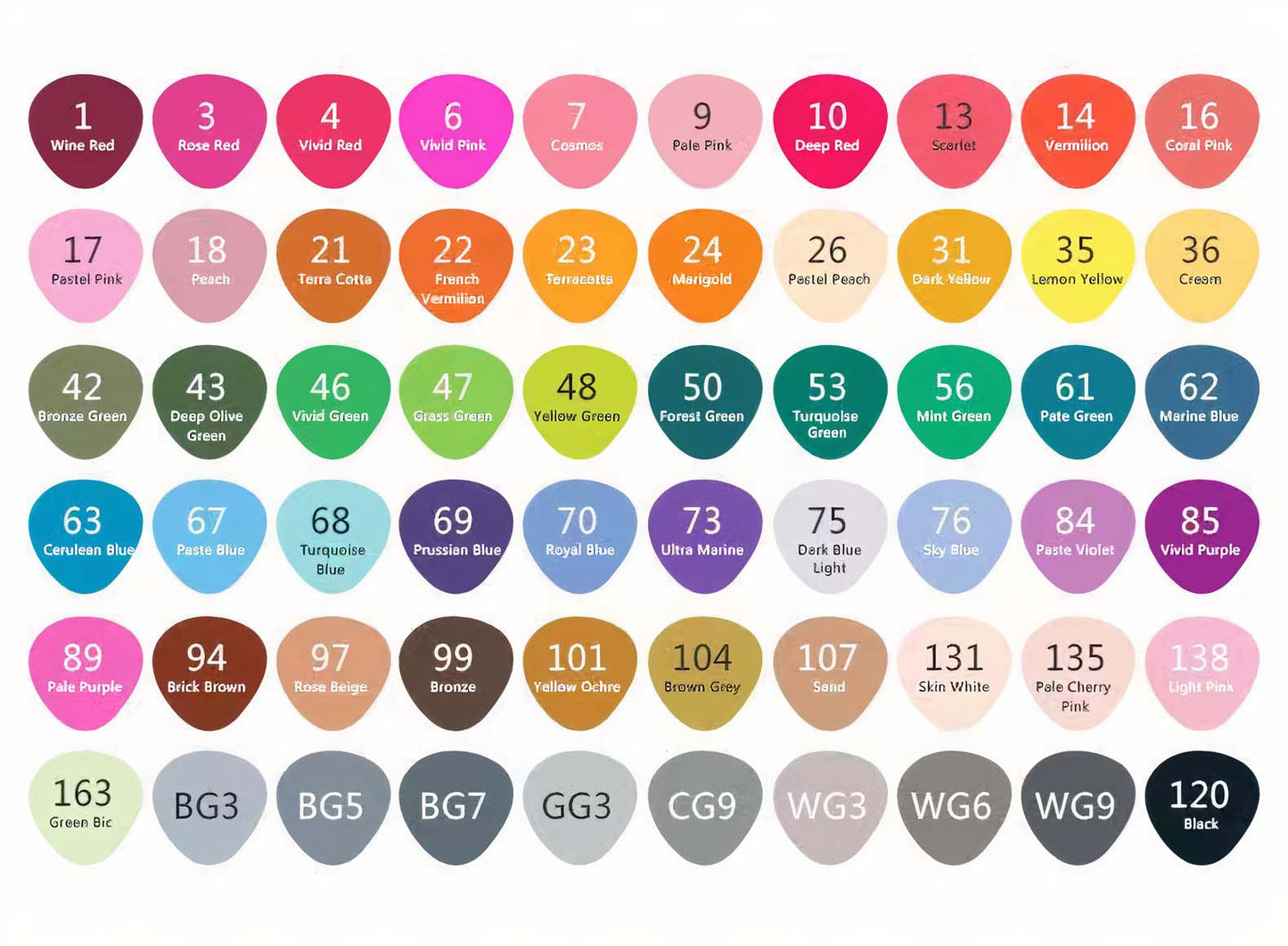 PROFESSIONAL MARKERS GAMA ARTIST 60 COLORES