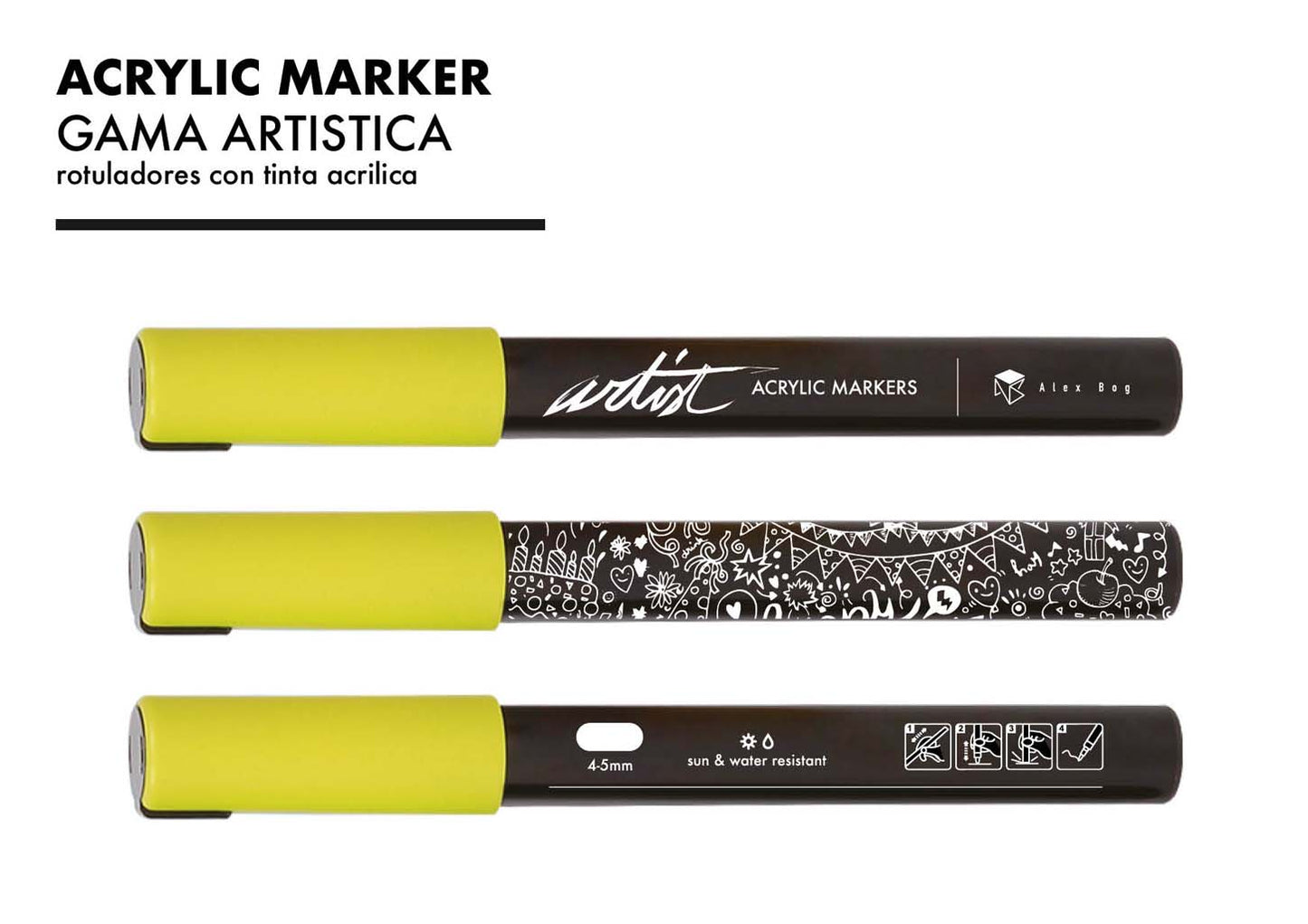 ACRYLIC CASE ARTIST RANGE 6 COLORS