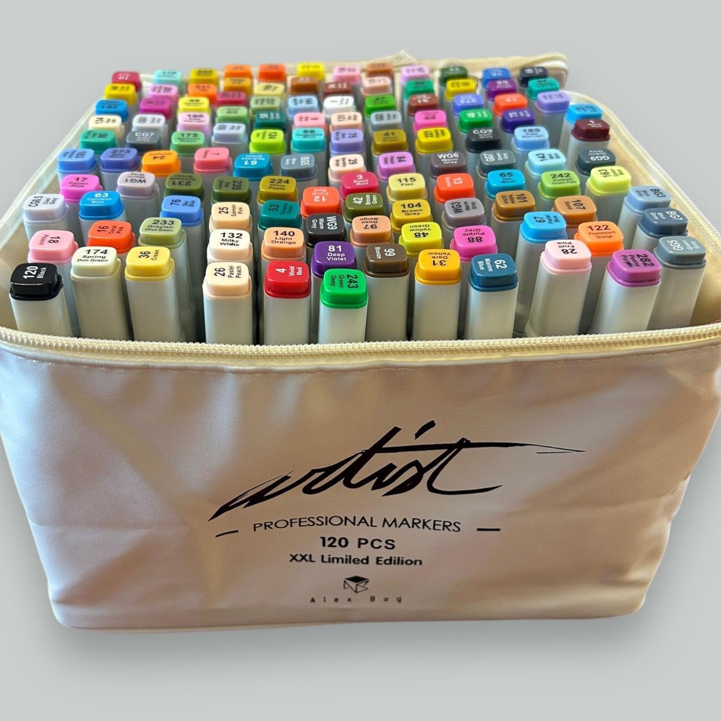 PROFESSIONELLE PINSELMARKER 120 FARBEN