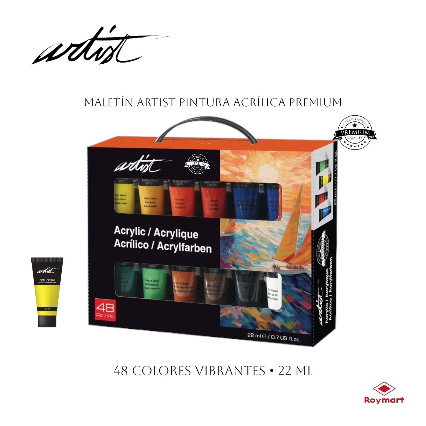 MALETÍN ARTIST 48 COLORES PINTURA ACRÍLICA