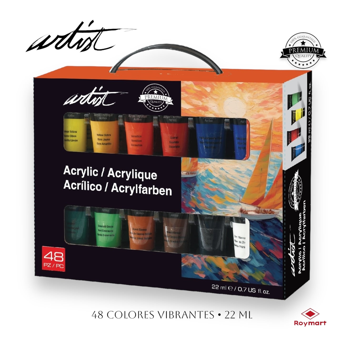 MALETÍN ARTIST 48 COLORES PINTURA ACRÍLICA