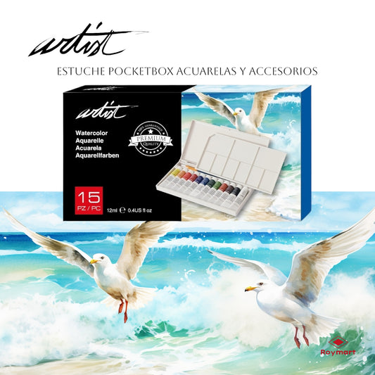 ESTUCHE POCKETBOX ACUARELAS