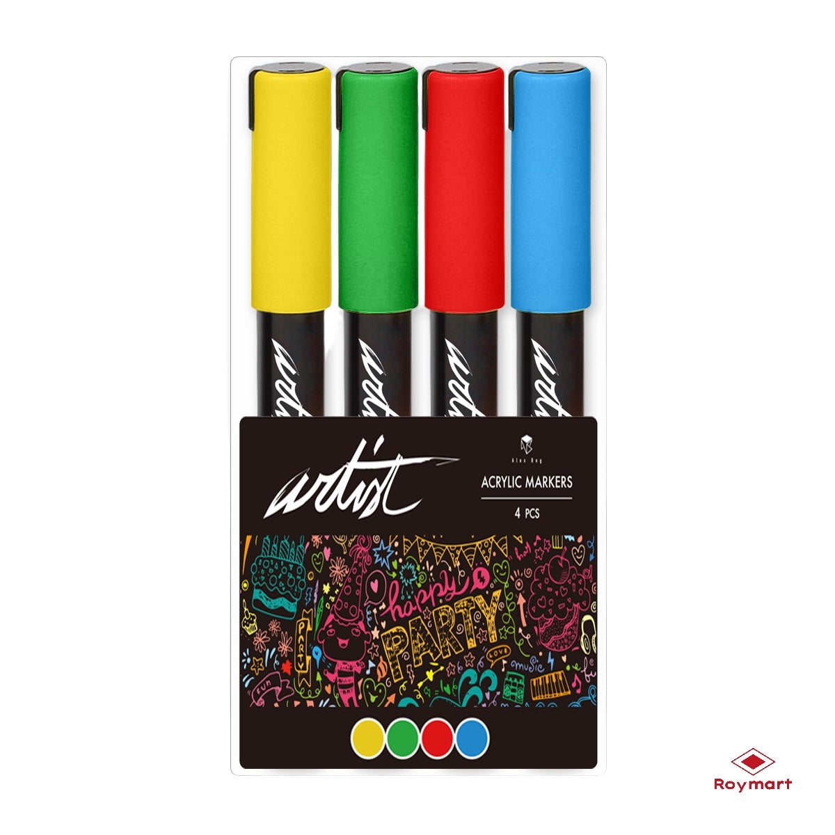 ESTUCHE ACRÍLICOS GAMA ARTIST 4 COLORES