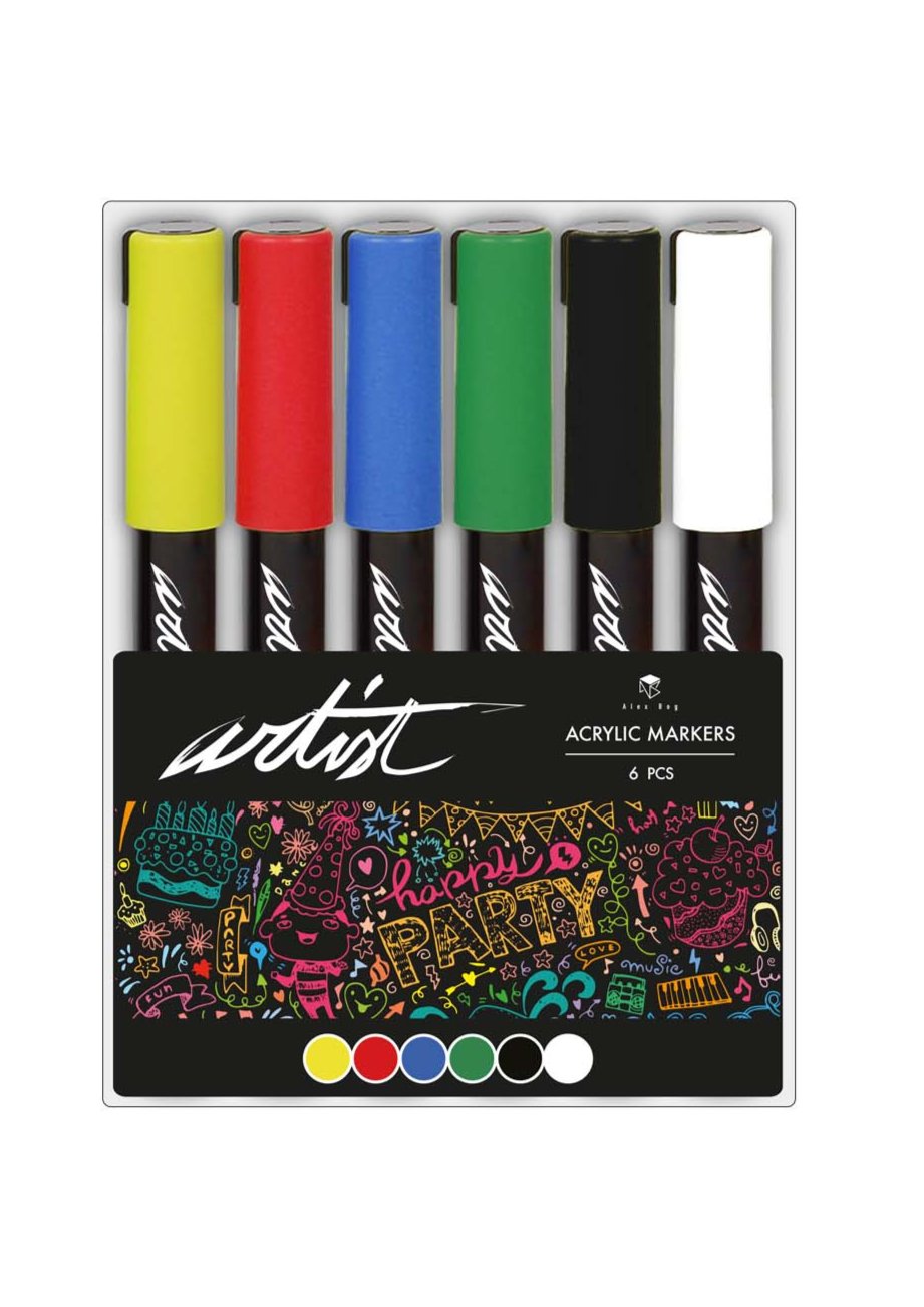 ESTUCHE ACRÍLICOS GAMA ARTIST 6 COLORES