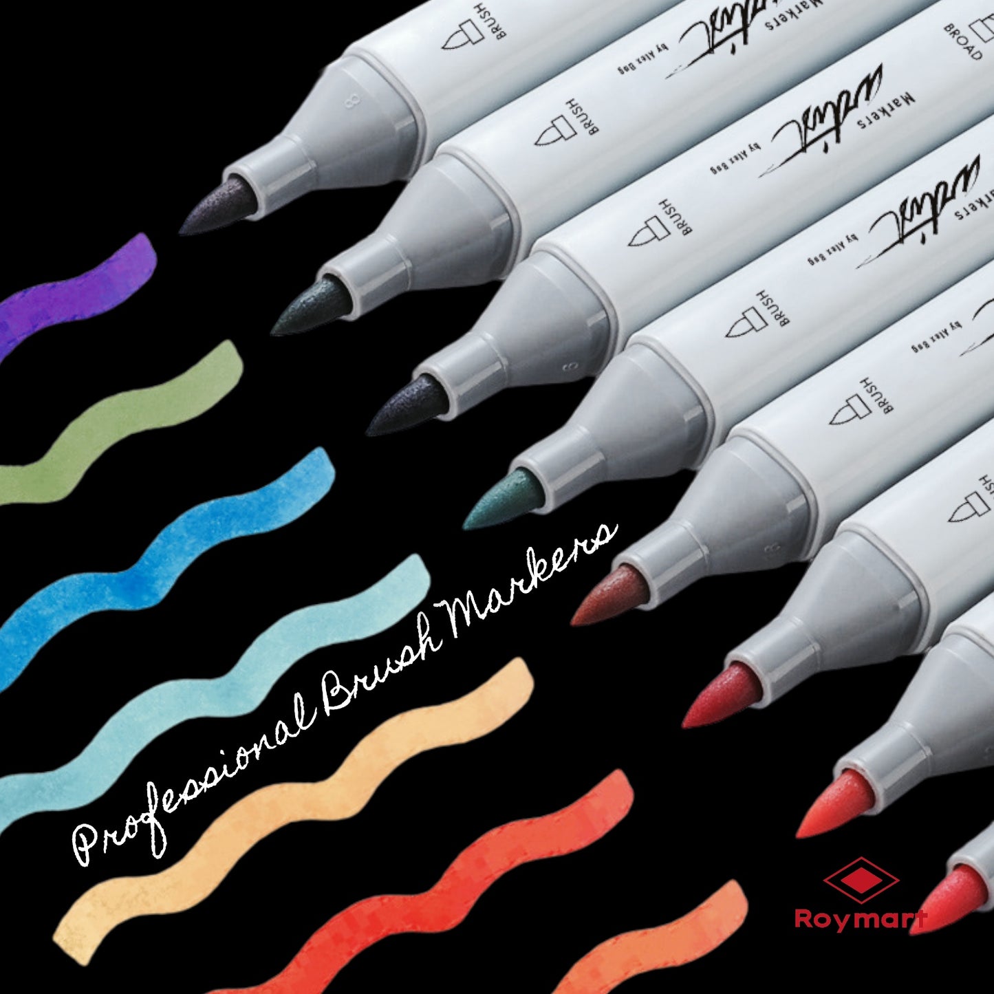 ESTUCHE PROFESSIONAL BRUSH MARKERS 12 COLORES