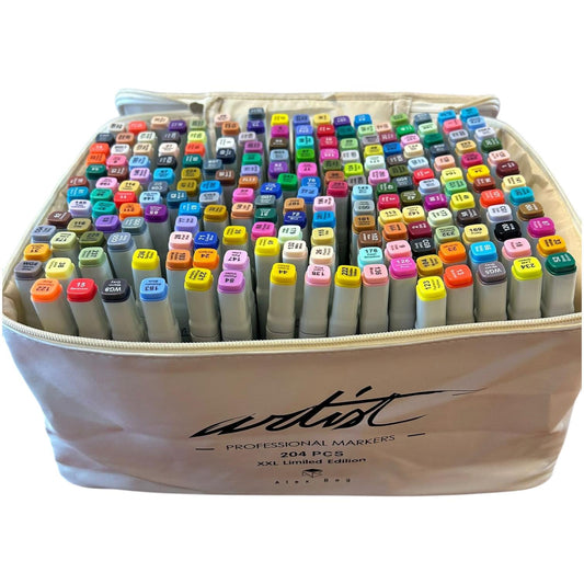 PROFESSIONAL BRUSH MARKERS 204 COLORS